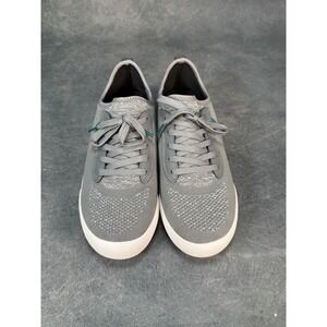 Vessi Weekend Gray Knit Lace Up Lightweight Comfort Sneakers Women's